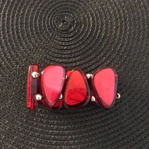 Red stretch bracelet
